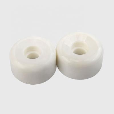 China Adult 4 Pcs Custom Made White OEM PU 58D 52mm Skate Board Skateboard Good Quality Wheels for sale