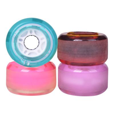 China Wholesale Adult Light Led Transparent Custom PU Cruiser Skateboard Wheels for sale