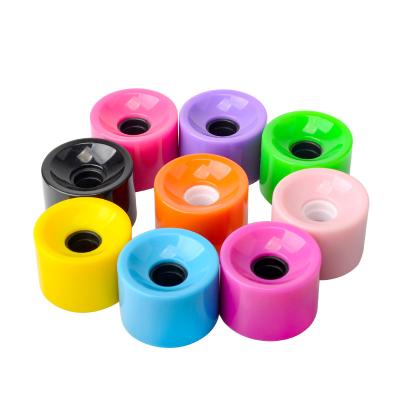 China Adult Wholesale Custom Printed PU Slide Board 70mm Long Longboard Wheels For Longboard for sale