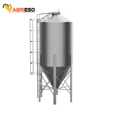 China Poultry Farm Grain Feed Good Quality Galvanized Steel Silo For Agrieso Poultry Farm for sale