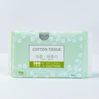 China Soft Sensitive 100% Disposable Baby Towel Baby Custom Ultra Cotton Facial Tissue Hypoallergenic Natural Care Tissue Paper Clean for sale