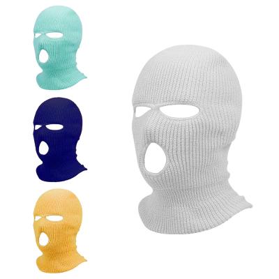 China COMMON Balaclava Knitted 3 Hole Mask Balaclava Winter Full Face Ski Mask Face Cover For Outdoor Sports for sale