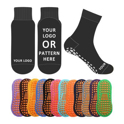 China Custom Sale Brand Uron Grip Socks Anti Slip Antibacterial Warm Custom Trampoline Socks zu verkaufen