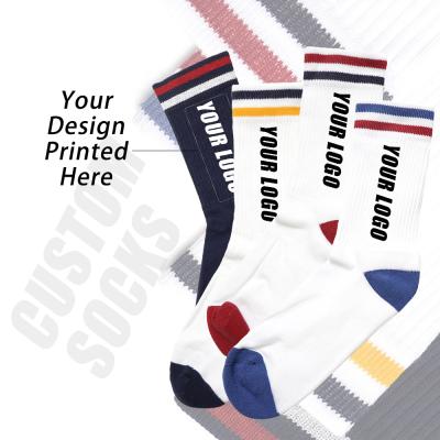 China QUICK DRY Custom Mens Knocks Logo Crew Socks Men Cotton Custom Socks for sale