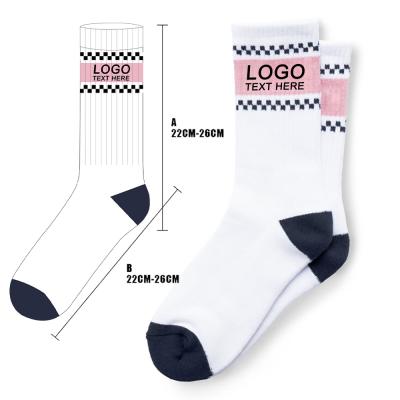 中国 Wholesale Women Logo Cotton Socks Cushioned Crew made to order QUICK DRY custom socks bangs 販売のため