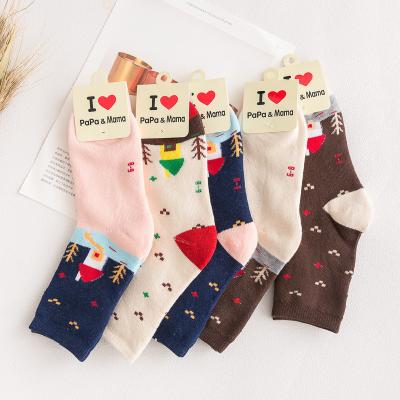 China QUICK DRY pattern children's cottage Christmas design Uron socks, combed cotton environmental protection Christmas children's socks Te koop