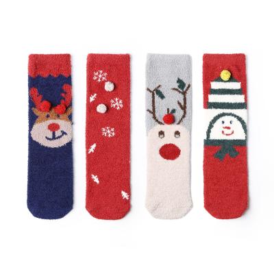 Китай Christmas Warm Women Cashmere Anti-Fault Uron Stock Winter Socks Indoor Socks продается