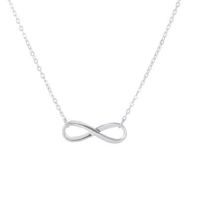 China Valentine's Day Gift Elegant Luxury Minimalist 925 Sterling Silver Infinity Charm Necklace for Women Girls for sale