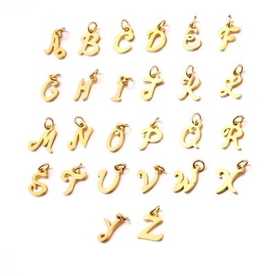 China 0.8*5mm DIY Mirror Polish Initial Letters Charms With Circle Jewelry Accessories For Jewelry Making for sale