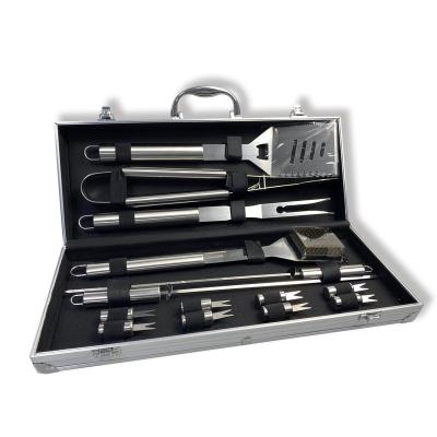 China Easily Cleaned Household Stainless Steel BBQ Tool Box Set Barbecue Rack Set BBQ Accessories for sale