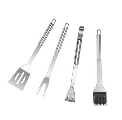 China Fashion 4 Pcs Stainless Steel Barbecue Accessories Easily Cleaned Hot Selling Outdoor Camping Tool Kit for sale