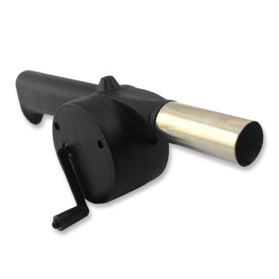 China Heat Resistance Wholesale BBQ Blower Outdoor Cooking Fan for BBQ Fire Bellows Hand Crank Tool for Picnic Camping for sale