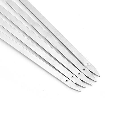 China Easily Cleaned Customize 10pcs Stainless Steel Grilling Spikes Needle Stick Outdoor Camping BBQ Tool for sale