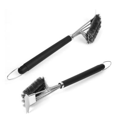 China Factory Direct Sale Easily Cleaned PP Material Handle 3 In 1 Barbecue Cleaning Brush for sale