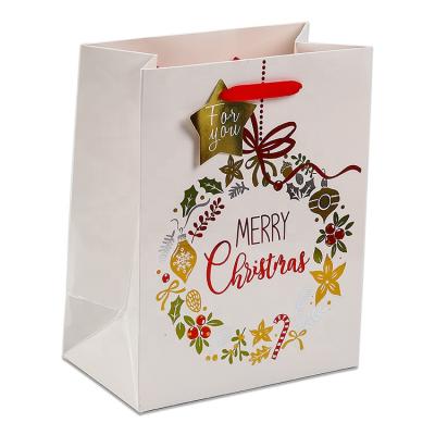 China Recyclable High Quality Christmas Gift Bags For New Year In Customized Printing With Your Logo for sale