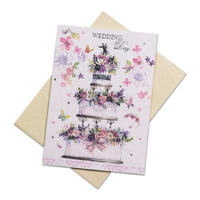 China wholesale wonderful custom made happy wedding holy personalized greeting card from 300gsm woodfree paper / uncoated paper for sale