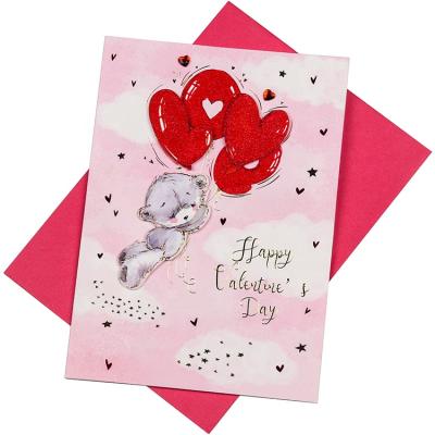 China 300gsm BH Light Coated Board FSC Certified Creative High Quality Valentine's Day Card For Love for sale