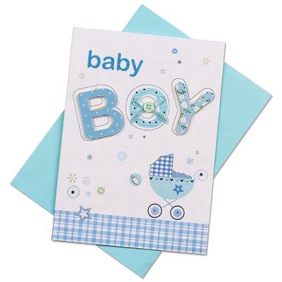 China 300gsm woodfree paper / fancy greeting card handmade baby cards new uncoated paper wholesale baby card for sale