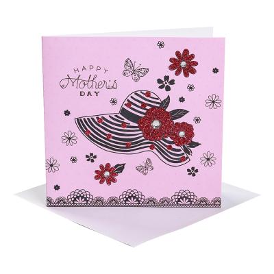 China Luxury Custom 300gsm Uncoated Paper Happy Mather's Day Greeting Card for sale