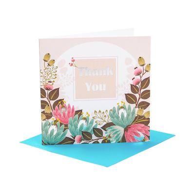 China 300gsm Matte Coated Paper Personalized Blank Square Thank You Note Card Glossy Design From Amazon Shopping Cards for sale