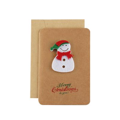 China Custom Creative Christmas Wrapping Paper DIY Cards Greeting Cards Postcards Gift Message Cards With Envelope for sale