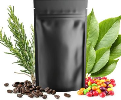 China Custom Logo Food Storage Spice and Herbs Dry Black Mylar Bag for Edible Packaging, Multi-Use Smell Proof Mylar Bags for sale