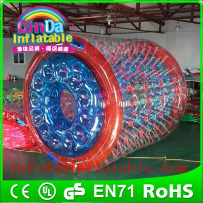 China QinDa Inflatable water wheel for fun water roller ball price water walking roller ball for sale