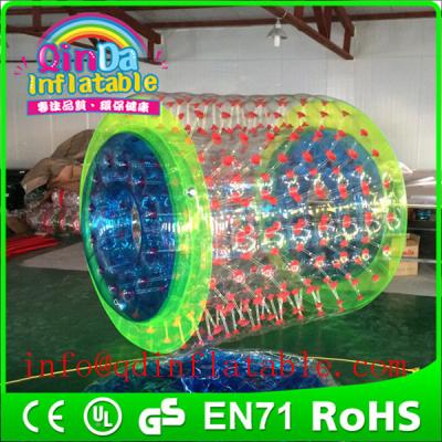 China QinDa Inflatable Aqua Roller Inflatable Pool Roller inflatable water roller water wheels for sale