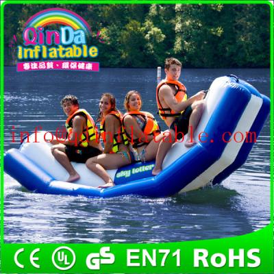 China Inflatable floating water seesaw pool seesaw for toddlers inflatable floating water game for sale