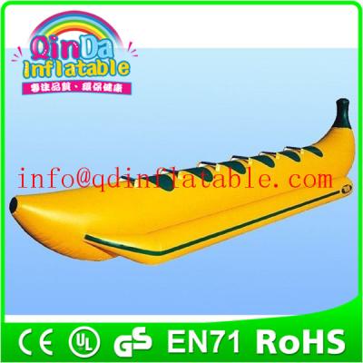 China Inflatable banana shape boat water ski tube Summer passionate sports equipment for sale