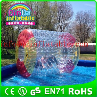 China QinDa Interesting parent-child game inflatable water roller water rolling ball for sale