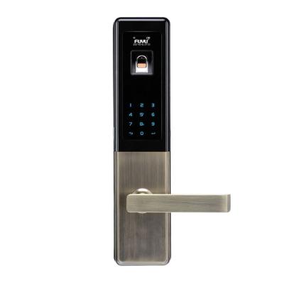 China Anti-peep code Zhongshan password numeric keypad touch screen fingerprint smart electric door locks for sale