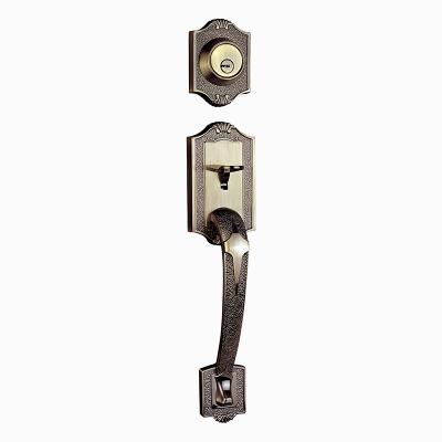 China High Quality Durable Security European Design Villa Door Handles Zinc Alloy Lock For Wooden Door for sale