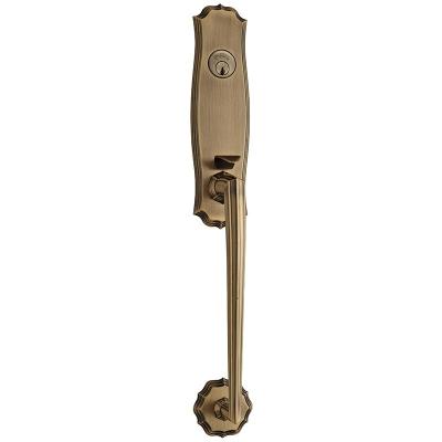 China Wood Heavy Duty Snap Brass Metal Door Mortise Door Handle And Entry Door Trim Anti Trim Set for sale