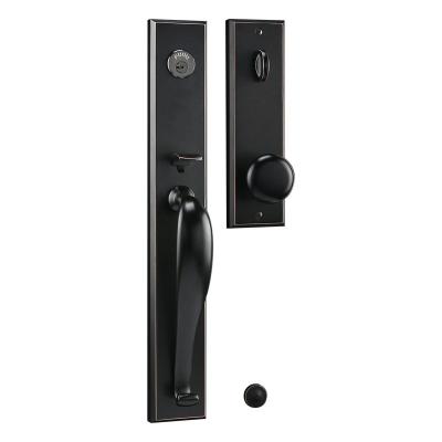 China Long Wooden Door And Metal Door Black Plate Door Lock for sale