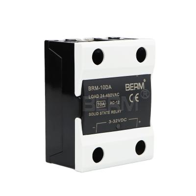 China BERM -10DA Solid State Relay (DC Control AC) SSR 10DA Single Phase Sealed Relay Module for sale