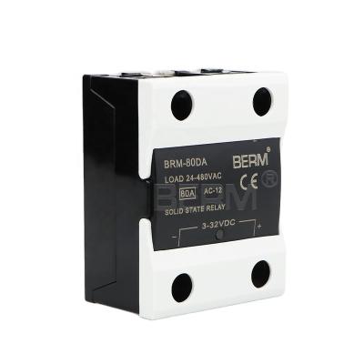 China BERM-80DA Single Phase Sealed Solid State Relay , DC Controlled Solid State AC SSR 80DA for sale