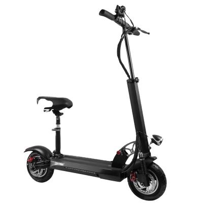 China 10 Inch 10.4Ah 500W Unisex Black Foldable Electric Scooter With Seat for sale