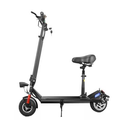 China Small 8.5 Inch Unisex Black Folding Electric Scooter With Seat for sale