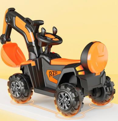 China Ride On Toy Children's Electric Excavator Can Sit And Ride Big Toy Car Excavator Hook Machine Scooter Boys And Girls Engineering Vehicles for sale