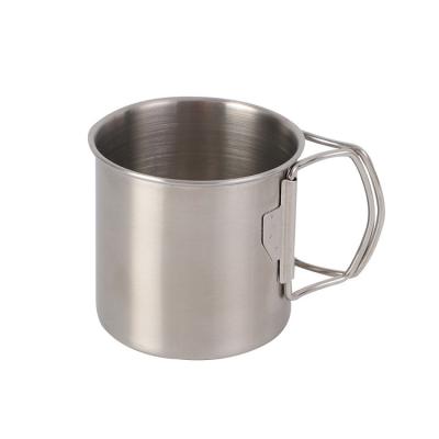 China Good Quality Sustainable Outdoor Portable Water Climbing Water Cups Stainless Steel Mountaineering Water Hiking Cup for sale