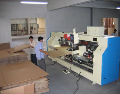 China Semi-auto Two Pieces Carton Box Stitcher Machine, Carton Box Folding + Stitching for sale