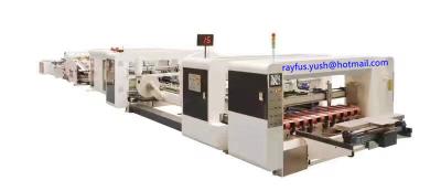 Китай Automatic Folder Gluer Stitcher Inline Machine, inline Strapper as option, PP belt heated or PE tape tied продается