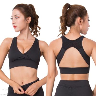 China Women Breathable Quick Dry Stretch Fitness Belly Workout Dance Sports Adjustable Padded Bra for sale