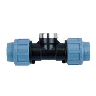 China PN16 PP FEMALE TEE PP HOLD PP SADDLE HDPE PIPE FITTING BALL VALVES COMPRESSION GASKETS PP for sale