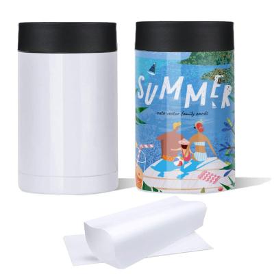 China Disposable 12oz Sublimation Slim Lean Box Cooler Stainless Steel Beer Can Cooler Double Wall Can Cooler for sale