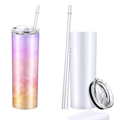 China 20 Ounce Viable Straight Lean Glow Stainless Steel Sublimation Tumblers In Dark Wholesale Empty Tumbler for sale