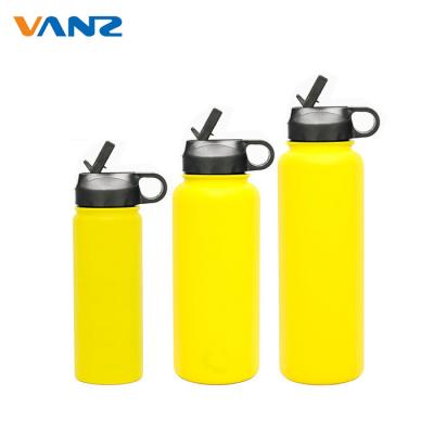 China Sustainable Leak Proof Recyclable Sports Bottle Wide Mouth Double Wall Vacuum Insulated Stainless Steel Water Bottle for sale