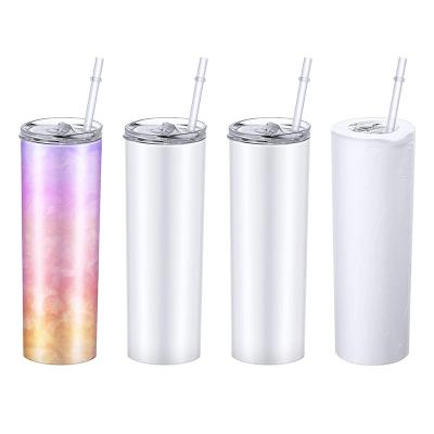 China Disposable RTS 20oz 30oz Sublimation Masks Straight Lean Double Wall Stainless Steel Tumbler Cups In Bulk With Lid And Straws for sale