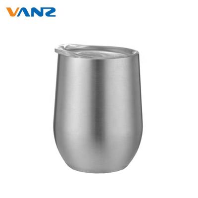 China Disposable Bpa Free Custom 18/8 Vacuum Logo Egg Shape Double Wall Insulated Stainless Steel Coffee Mug for sale